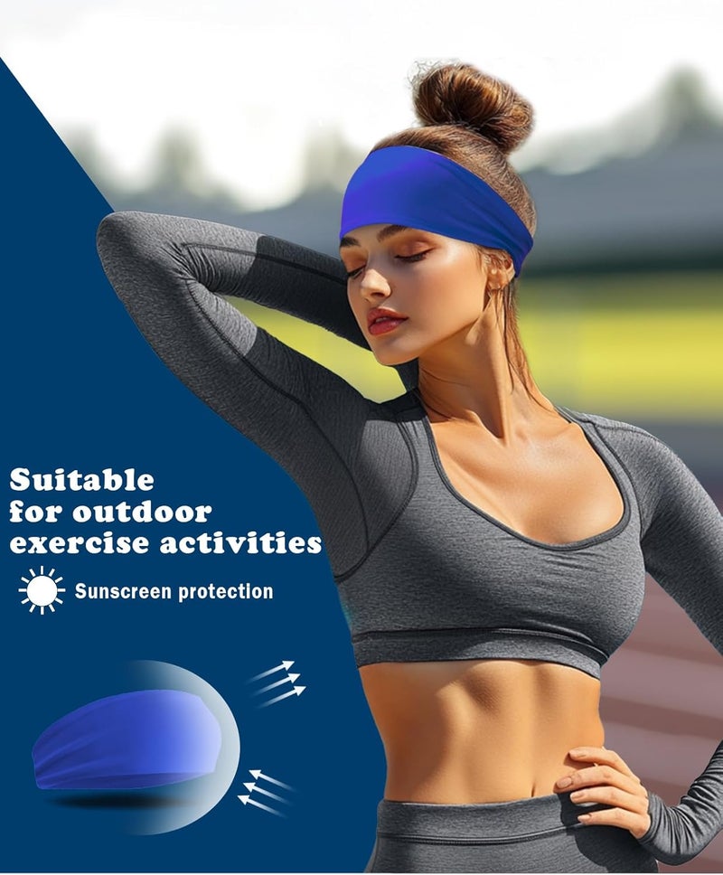 Supeniu Headband for Men & Women, Sweat Wicking Sports Sweatband Headbands, Workout Running Training Yoga Basketball Hairband - Image 4